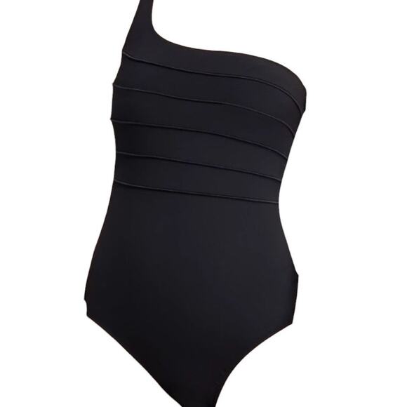 Profile by Gottex Swimsuit Womens Black One Shoulder Pool Side Tummy Control NWT - Picture 6 of 9